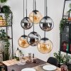 Gastor Suspension, Boule lumineuse, Suspension Ambre, Fumé, 6 lumières