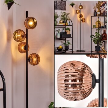 Ripoll Lampadaire Cuivré, 4 lumières