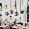 Gastor Suspension, Boule lumineuse, Suspension Ambre, Fumé, 8 lumières