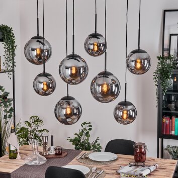 Gastor Suspension, Boule lumineuse, Suspension Fumé, 8 lumières Gastor Suspension, Boule lumineuse, Suspension Fumé, 8 lumières