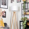 Soungou Lampadaire Chrome, Écru, 1 lumière