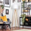 Soungou Lampadaire Chrome, Écru, 1 lumière