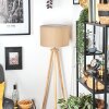 Soungou Lampadaire Chrome, Écru, 1 lumière