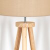 Soungou Lampadaire Chrome, Écru, 1 lumière