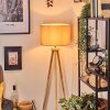 Soungou Lampadaire Chrome, Écru, 1 lumière