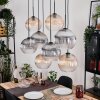 Koyoto Suspension, Boule lumineuse, Suspension Écru, Noir, 8 lumières