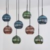 Koyoto Suspension, Boule lumineuse, Suspension Écru, Noir, 8 lumières