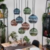 Koyoto Suspension, Boule lumineuse, Suspension Écru, Noir, 8 lumières