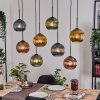 Koyoto Suspension, Boule lumineuse, Suspension Écru, Noir, 8 lumières
