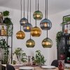 Koyoto Suspension, Boule lumineuse, Suspension Écru, Noir, 8 lumières