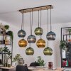 Koyoto Suspension, Boule lumineuse, Suspension Écru, Noir, 8 lumières