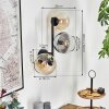 Koyoto Boule lumineuse, Applique murale Ambre, Clair, Fumé, 3 lumières
