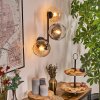 Koyoto Boule lumineuse, Applique murale Ambre, Clair, Fumé, 3 lumières