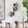 Koyoto Boule lumineuse, Applique murale Clair, Fumé, 3 lumières