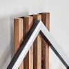 Ellekilde Applique murale LED Brun, Couleur bois, Noir, 1 lumière
