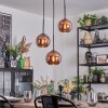 Koyoto Suspension, Boule lumineuse, Suspension grappe 30 cm Cuivré, 3 lumières