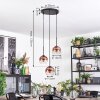Koyoto Suspension, Boule lumineuse, Suspension grappe 30 cm Clair, Cuivré, 3 lumières