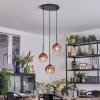 Koyoto Suspension, Boule lumineuse, Suspension grappe 30 cm Clair, Cuivré, 3 lumières