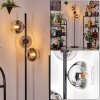 Koyoto Lampadaire 31 cm Chrome, Clair, Fumé, 3 lumières