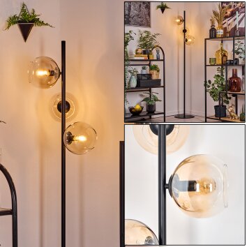 Koyoto Lampadaire Ambre, Clair, 3 lumières