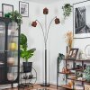 Cando Lampadaire Chrome, Noir, 3 lumières