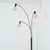 Codecro Lampadaire Chrome, Noir, Blanc, 3 lumières
