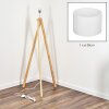 Soungou Lampadaire Chrome, Écru, 1 lumière