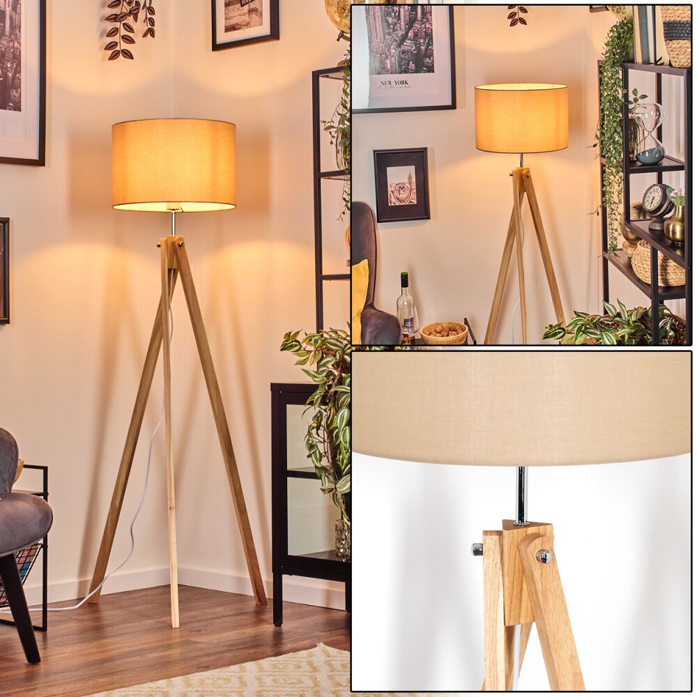 Soungou Lampadaire Chrome, Écru, 1 lumière main product photo
