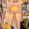 Soungou Lampadaire Chrome, Écru, 1 lumière
