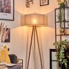 Saladillo Lampadaire Bois clair, Blanc, 1 lumière