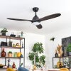 Mosstena Plafonnier, Ventilateur de plafond lumineux LED Bois foncé, Noir, 1 lumière, Télécommandes