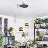 Koyoto Suspension, Boule lumineuse, Suspension grappe Or, 3 lumières