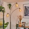 Codecreo Lampadaire Nickel mat, Noir, Blanc, 3 lumières
