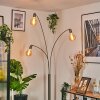 Codecreo Lampadaire Nickel mat, Noir, Blanc, 3 lumières