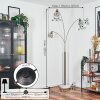 Yaak Lampadaire Nickel mat, Noir, Blanc, 3 lumières