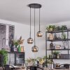 Ripoll Suspension, Boule lumineuse, Suspension grappe Fumé, 3 lumières
