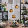 Koyoto Suspension, Boule lumineuse, Suspension grappe 30 cm Or, 3 lumières