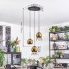 Koyoto Suspension, Boule lumineuse, Suspension grappe 30 cm Or, 3 lumières