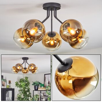 Koyoto Plafonnier, Boule lumineuse 52 cm Or, Clair, 5 lumières