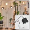 Bassagoda Lampadaire Nickel mat, Noir, 3 lumières