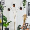 Alsen Lampadaire Laiton, Noir, 3 lumières
