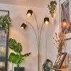 Alsen Lampadaire Laiton, Noir, 3 lumières