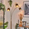 Alsen Lampadaire Laiton, Noir, 3 lumières