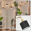 Bassagoda Lampadaire Laiton, Noir, 3 lumières