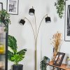 Bassagoda Lampadaire Laiton, Noir, 3 lumières