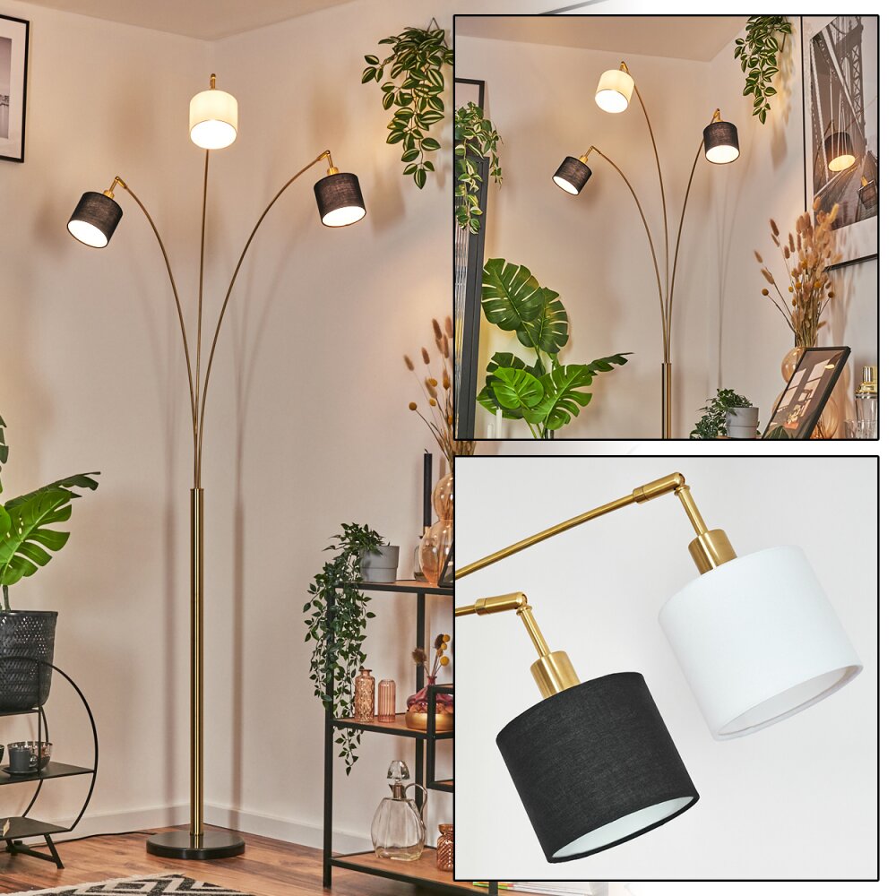 Bassagoda Lampadaire Laiton, Noir, 3 lumières main product photo