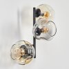 Ripoll Boule lumineuse, Applique murale Ambre, Clair, Fumé, 3 lumières