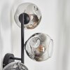 Ripoll Boule lumineuse, Applique murale Chrome, Clair, Fumé, 3 lumières