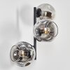 Ripoll Boule lumineuse, Applique murale Chrome, Clair, Fumé, 3 lumières