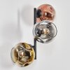 Ripoll Boule lumineuse, Applique murale Chrome, Or, Clair, Cuivré, Fumé, 3 lumières